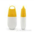 200 ml pustego kremowego kwadratu etykiet z butlem kremów przeciwsłonecznych